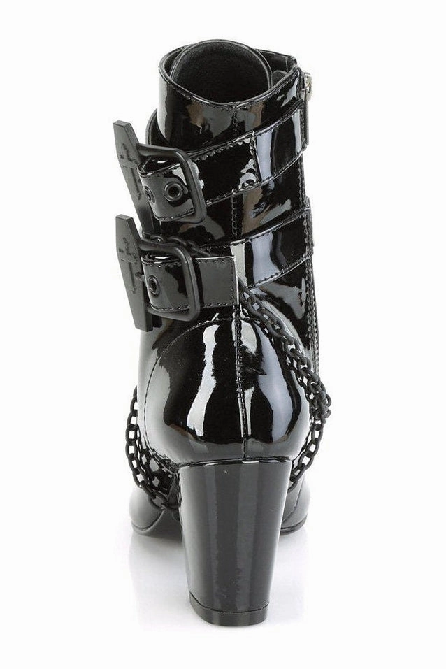 VIVIKA-128 Ankle Boot | Black Patent