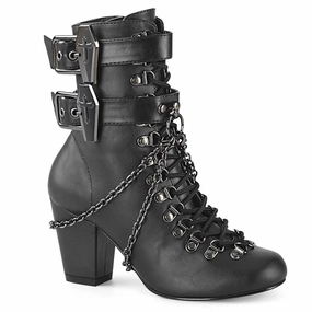 VIVIKA-128  Black Vegan Leather