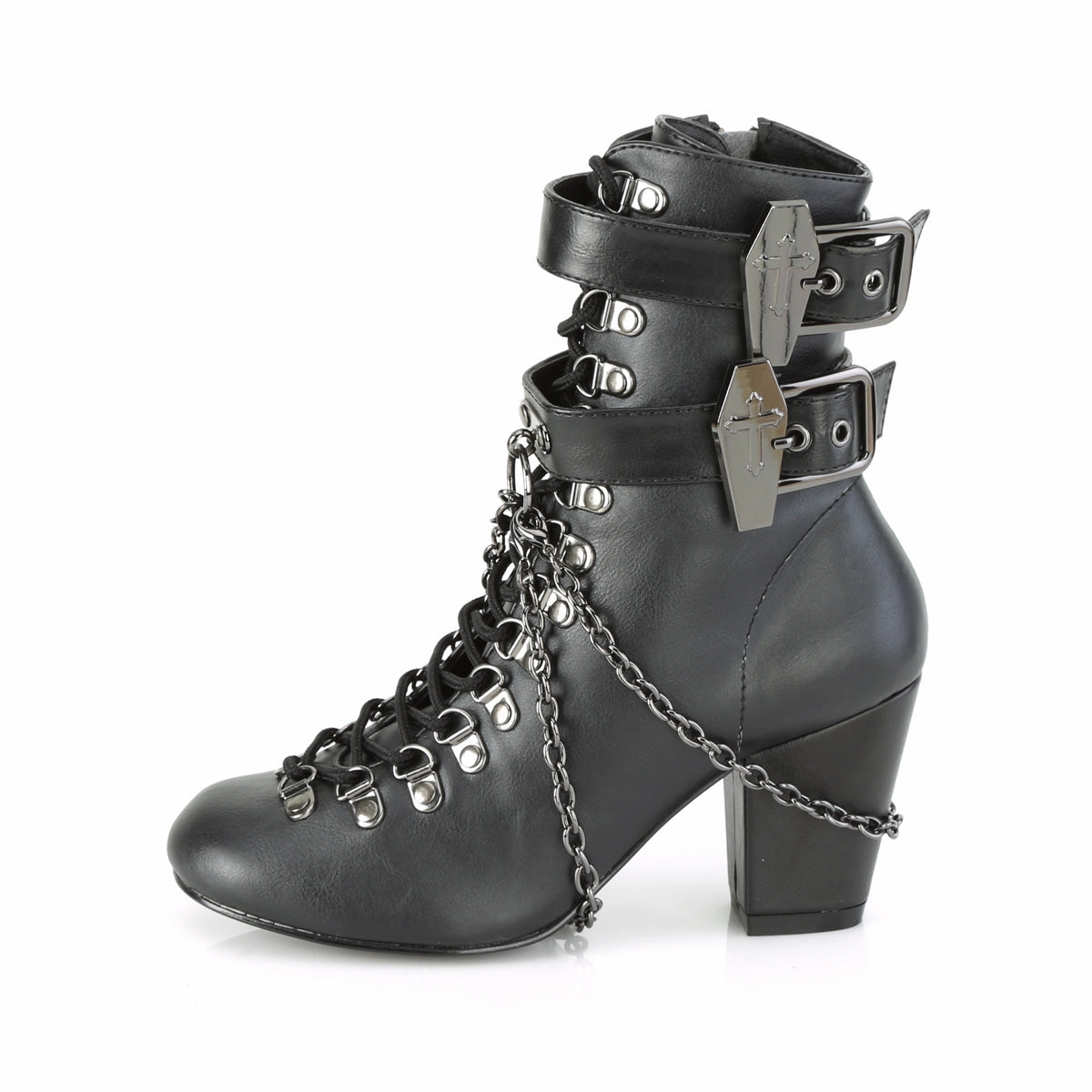 VIVIKA-128  Black Vegan Leather