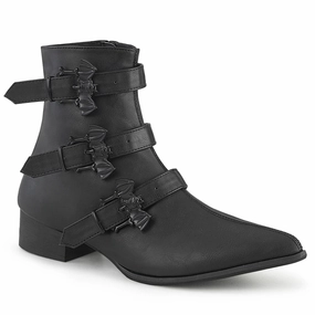 WARLOCK-50-B  Black Vegan Leather