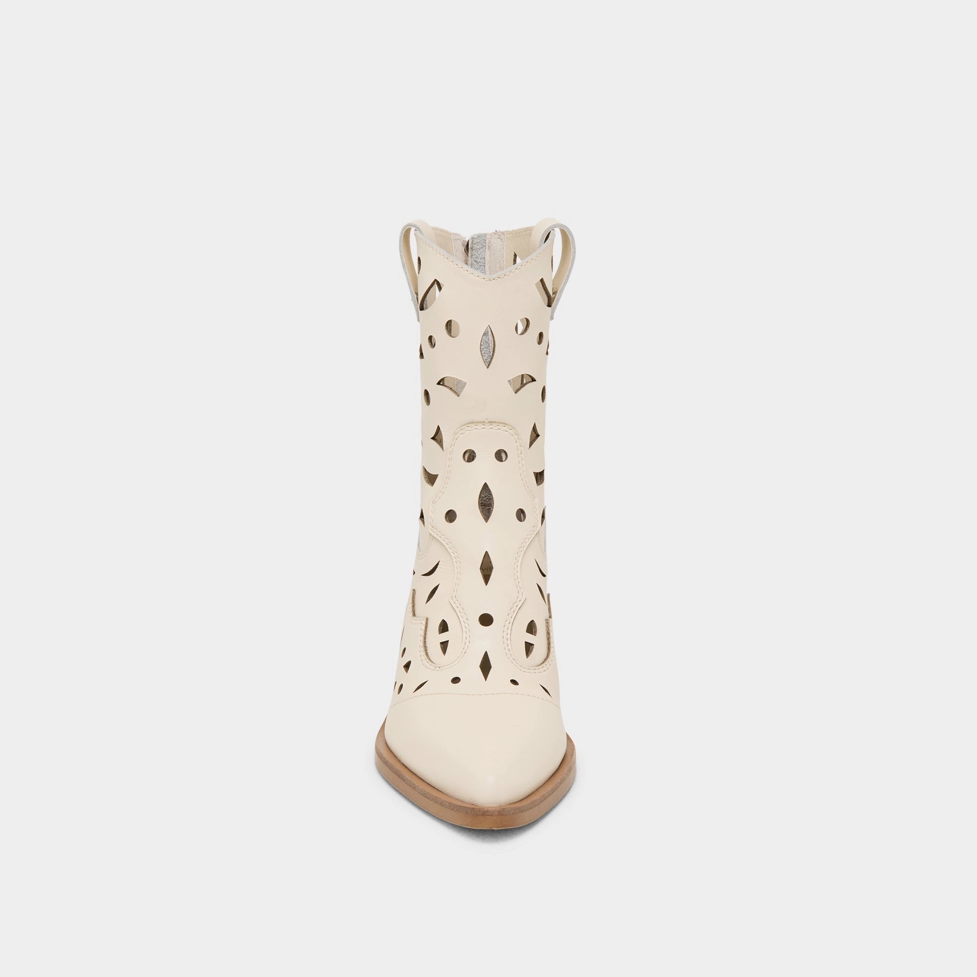 ZENOBI BOOTIES OFF WHITE LEATHER