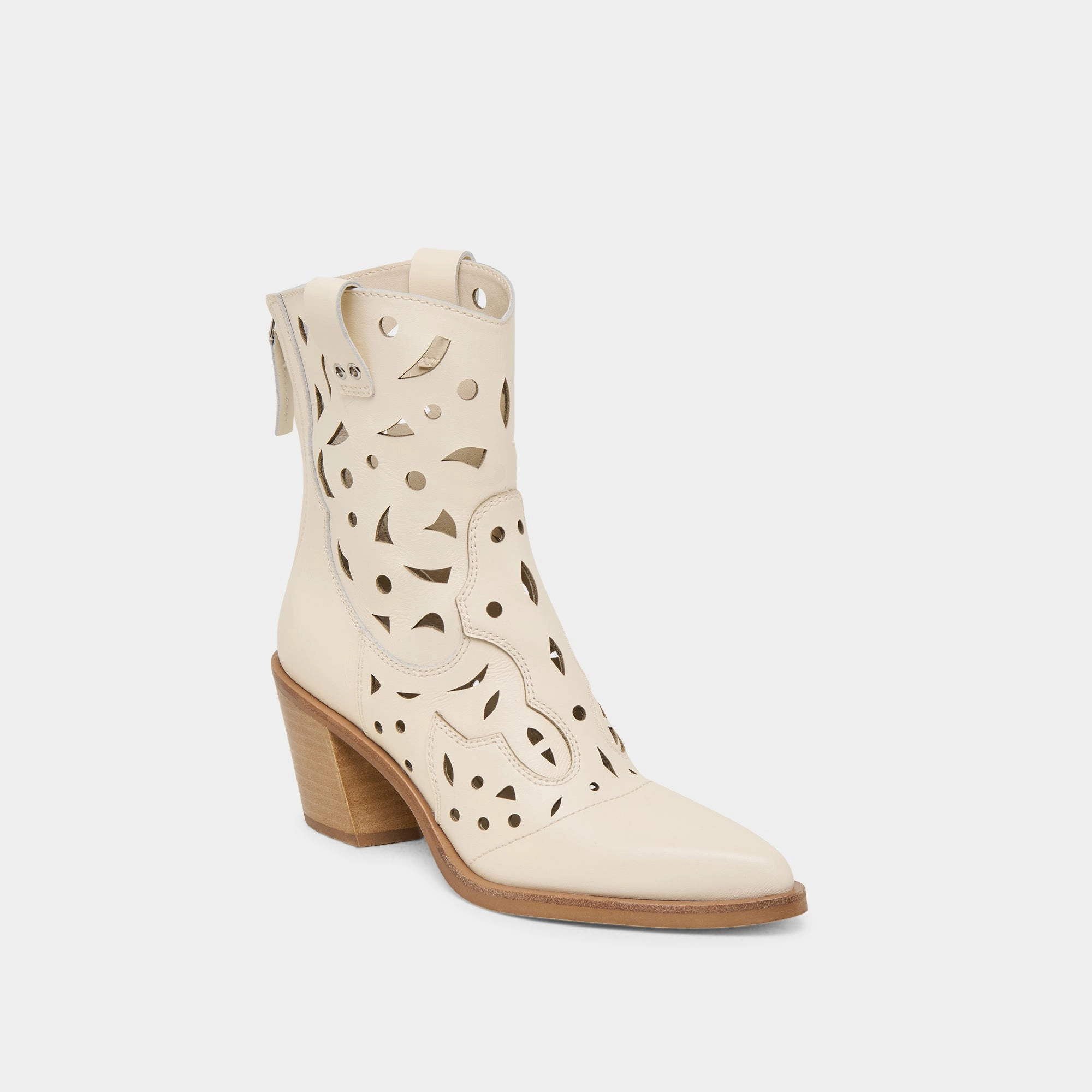 ZENOBI BOOTIES OFF WHITE LEATHER