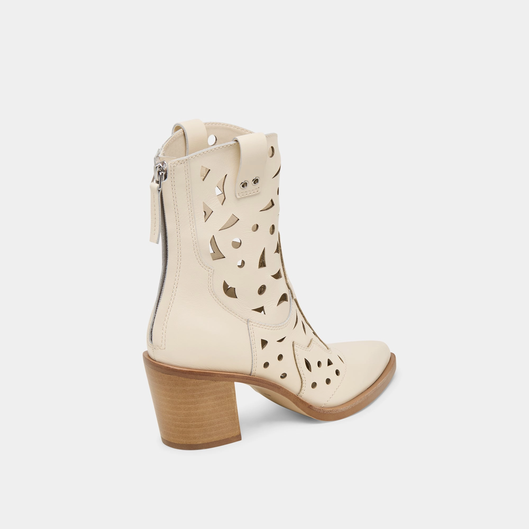 ZENOBI BOOTIES OFF WHITE LEATHER