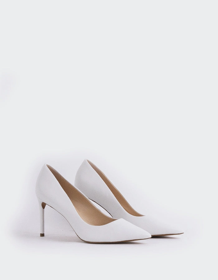 Zinnia White Leather