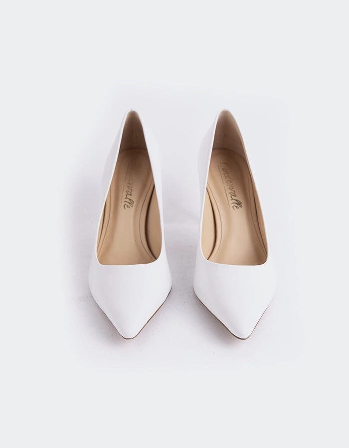 Zinnia White Leather