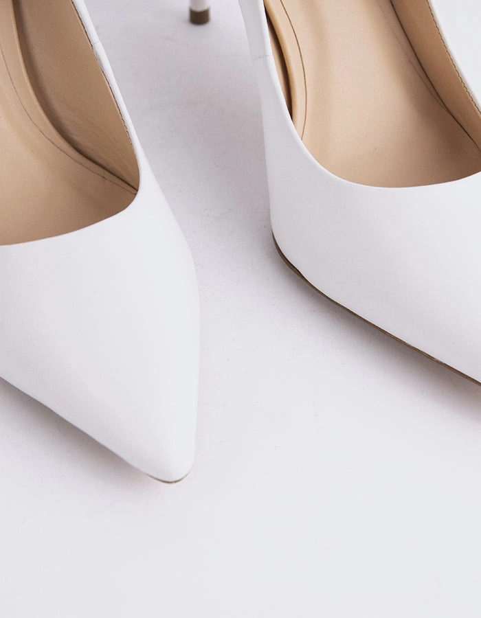 Zinnia White Leather