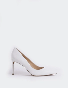 Zinnia White Leather