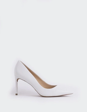 Zinnia White Leather